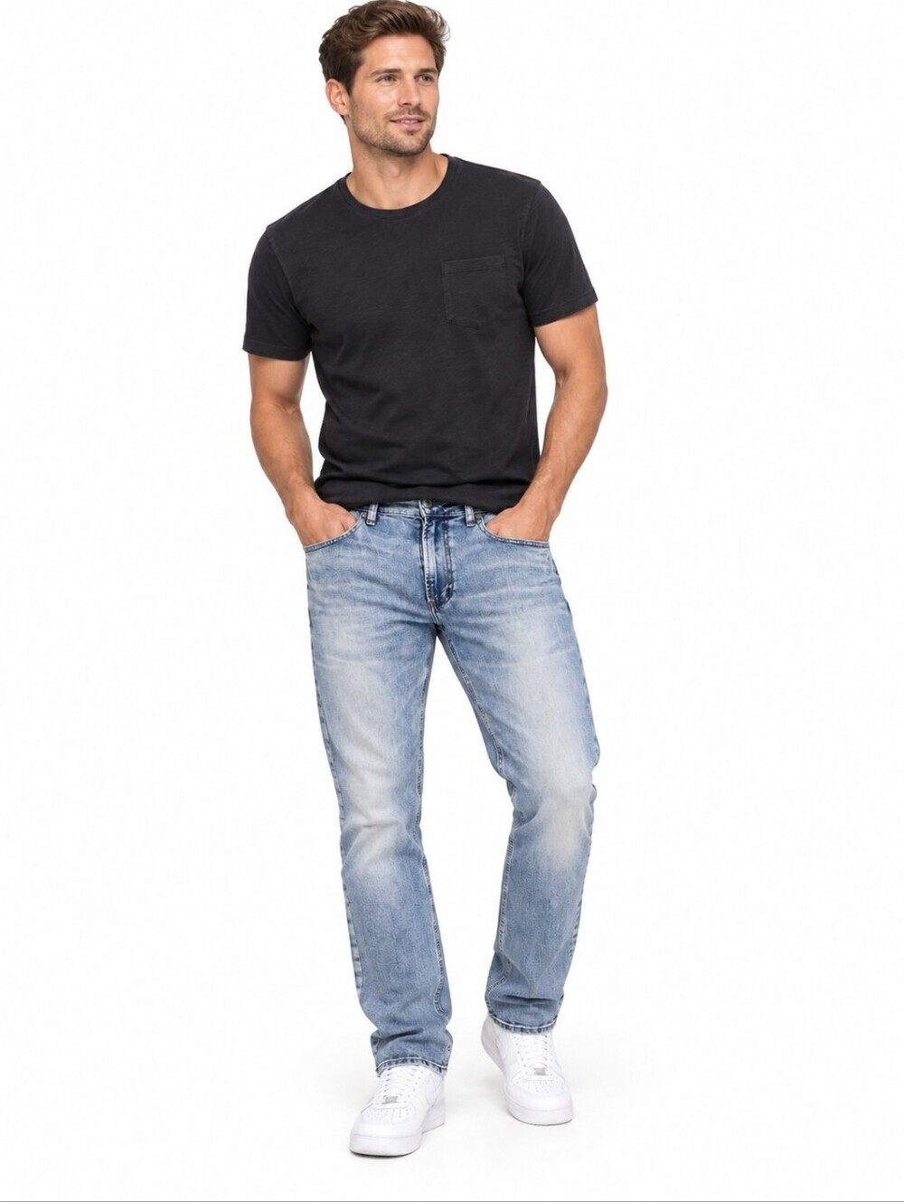Silver Jeans Mens Allan Slim Fit Straight Leg Jeans Size 32 X 32 Stretch Grunge